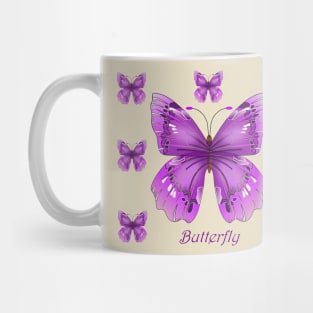 Purple Lavender Butterfly butterflies Mug